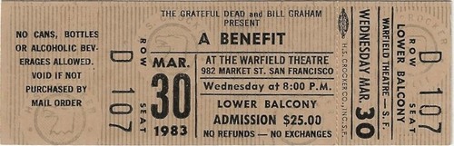 Biglietto grateful dead - biglietto,