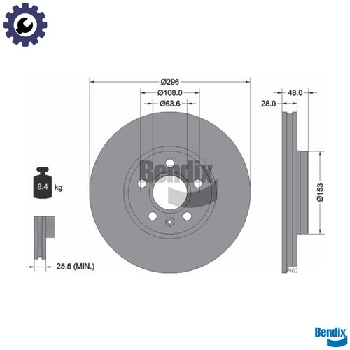 Disco freno bds2069hc per - bds2069hc,