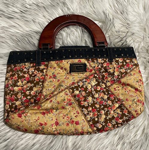 Borsa guess floreale borchie - guess,