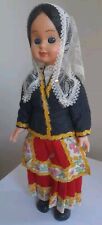 BAMBOLA VINTAGE IN COSTUME TIPICO SARDO VINTAGE ANNI 70 CIRCA SARDEGNA 