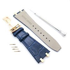 Cinturino in pelle blu scuro