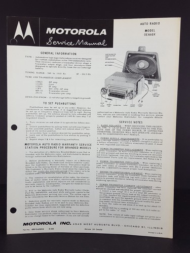 Motorola 1960 oldsmobile - motorola,