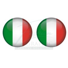Adesivi resinati ITALIA bandiera tondi per targa Auto Moto bike sbk casco tuning