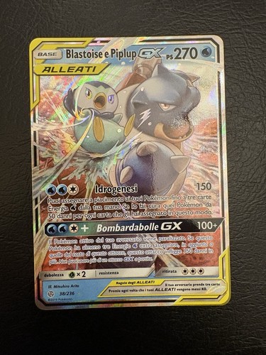 Pokémon blastoise piplup gx - e,