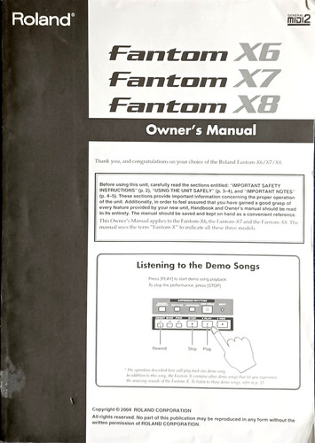 Roland fantom x8 - fantom, x6