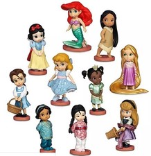 SET 10 PERSONAGGI PRINCIPESSE DISNEY ANIMATORS PVC BELLE ARIEL JASMINE TIANA ANC