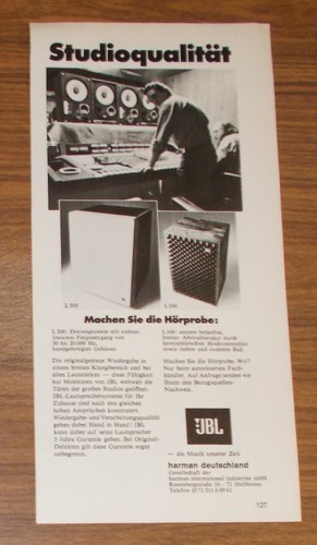 Rara pubblicità vintage jbl - rara,