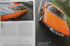 Original CC 2009 extracted mag article: 1974 LAMBORGHINI URRACO P250