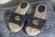 GUCCI GG Espadrillas Marmont sandali colore nero taglia 38 donna