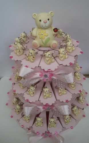 Torta bomboniera orsetti rosa - torta,