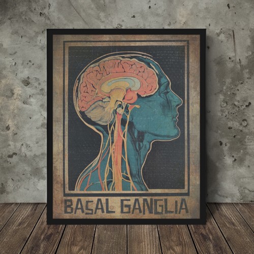 Basal ganglia poster - basal, anatomia