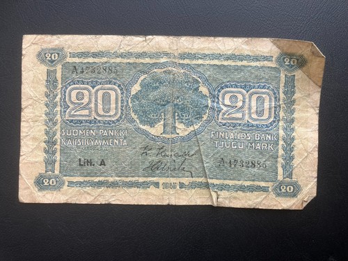 Banconota vintage markkaa - 20,