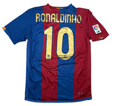 maglia calcio RONALDINHO barcellona home Barca NIKE 2006 2007 shirt camiseta