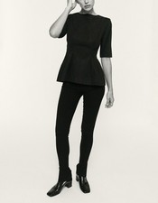 ZARA Top Nero con Baschina