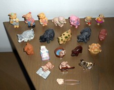 LOTTO  20 STATUINE DI MAIALINI ( PIG,MAIALI,SUINI) COLLEZIONE MINIATURE ANIMALI