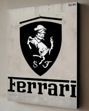 FERRARI Hitt MIXED MEDIA OPERA D'ARTE LIMITATA tela incorniciata con COA 40X30 cm