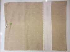 SACCHETTO SACCA BEIGE "JEANS" DA RICAMARE O PERSONALIZZATO PUNTO CROCE AIDA