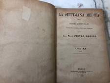Rara Antica rivista medicina Annata completa 1897 settimana medica sperimentale