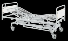 LETTO DEGENZA OSPEDALIERO ANZIANI ELETTRICO 3 SNODI 4 SEZIONI RUOTE REGOLABILE