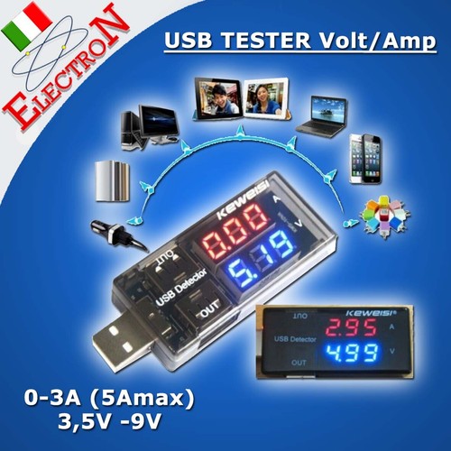 Usb tester voltmetro - usb,