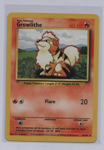 Growlithe set base 102 - set, 28/102