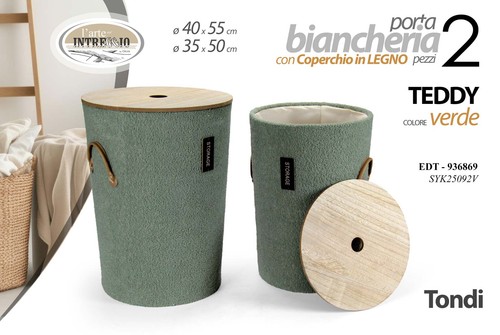 Porta biancheria tondi - tondi, cesto