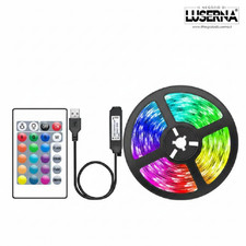 Striscia LED RGB 5050 USB 2m 3m 5m Telecomando Luci Decorative Camera Gaming TV