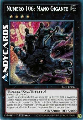 Numero 106 mano gigante - 106:,