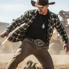 Uomo Metallo Argento Fibbia