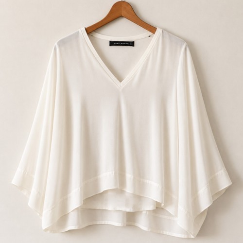 Blusa zara avorio strati - avorio,