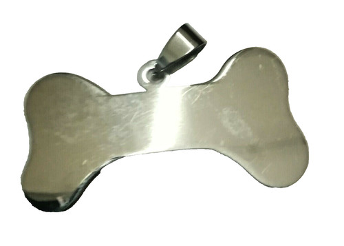Medaglietta inox con - con, incisione