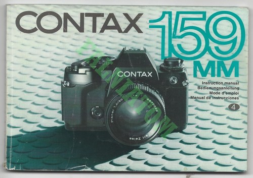 Manuale contax 159 vintage - manuale, mm