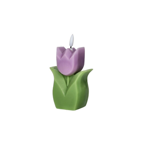 Candela led tulipano 15cm - tulipano, in
