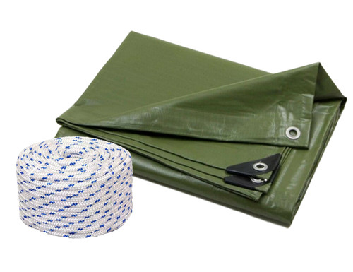 Telo telone verde occhiellato - telone,