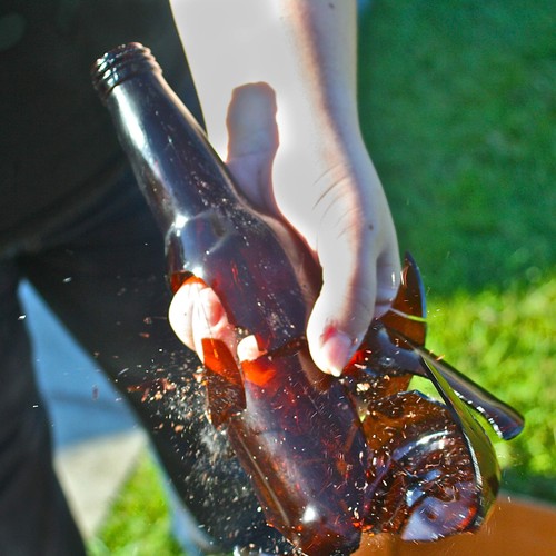 Movie fake glass beer bottle - beer,
