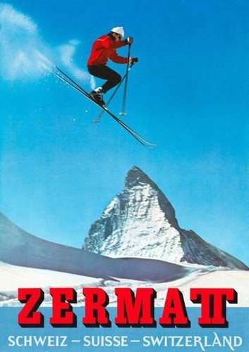 Poster zermatt cervino - zermatt, vintage