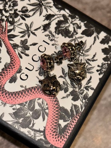 Orecchini gucci testa gatto - orecchini,