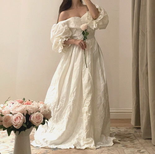 Abito sposa vintage raso - abito, in