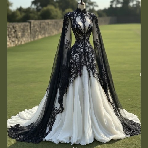 Abito sposa gotico bianco e - sposa,