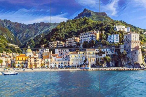 Pannello ceramica mosaico - , di