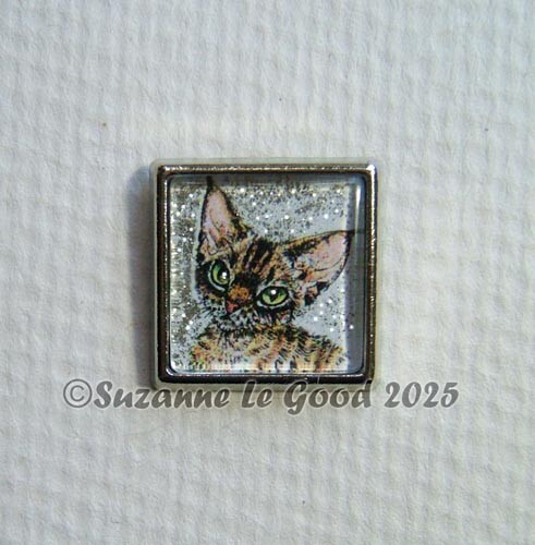 Devon rex cat art - art, pin