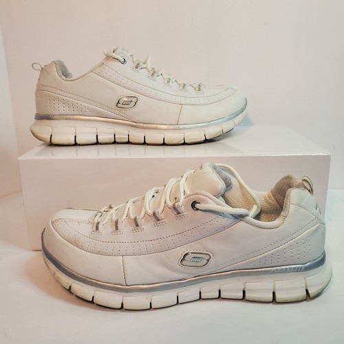 Skechers women white leather - skechers,