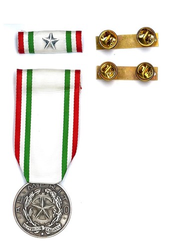 Medaglia nastrino argento - nastrino,