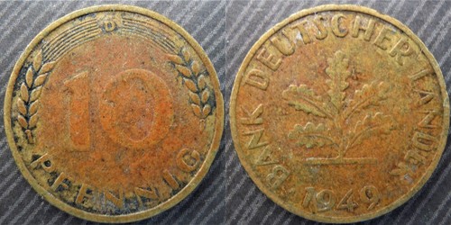 Germany pfennig 1949 - germany, 10