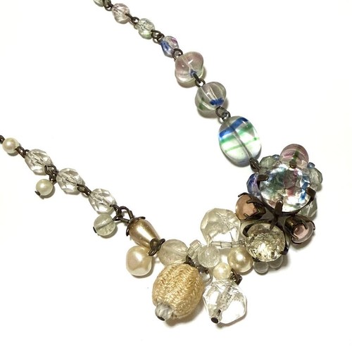 Collana vintage vetro iris - vintage,