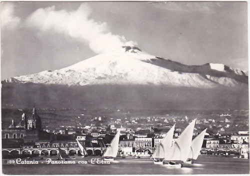 Catania panorama con l - -, l'etna