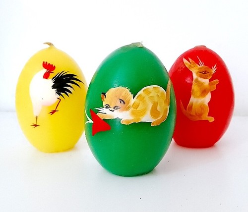 Candele vintage 70s uovo - 3,