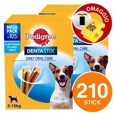 210 Pedigree Dentastix Small Stick per Igiene Orale Cane 5-10Kg + Selfiestix