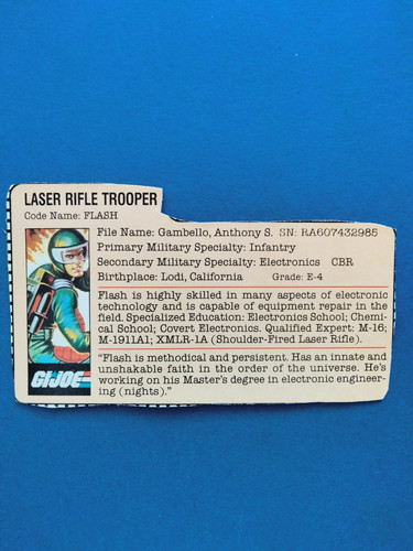 Joe file card laser - gi/g.i.,