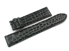 Cinturino Vera Pelle Coccodrillo 20/18mm Verde Lucido Luxury Fibbia Ardiglione